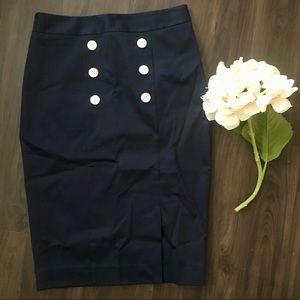 NWT The Limited Navy Blue Pencil Skirt